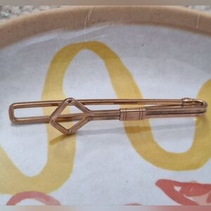 Vintage '80s Krementz Tie Bar Clip U.S.A. Gold